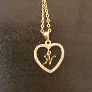 "N" Initial necklace.